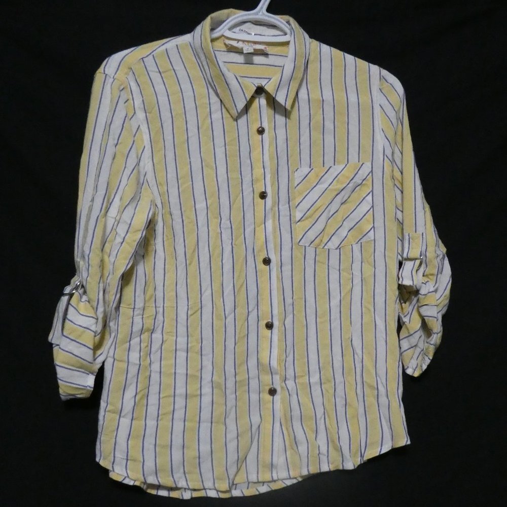 PINK ROSE striped button up shirt, small